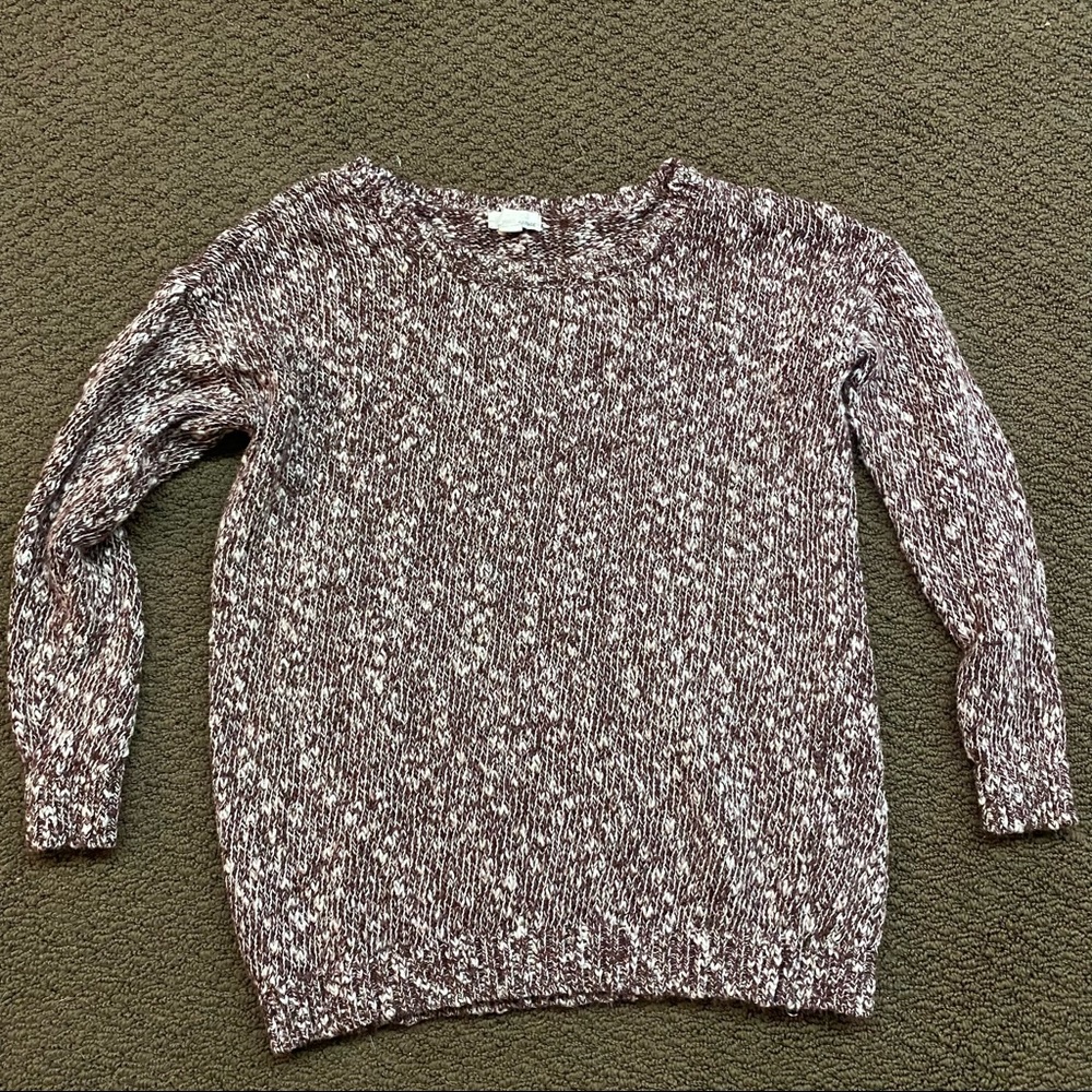 Garage Knit Sweater Maroon and Cream XS/S